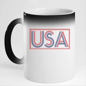 Americana Usa Great Gift 11oz Black Color Changing Mug