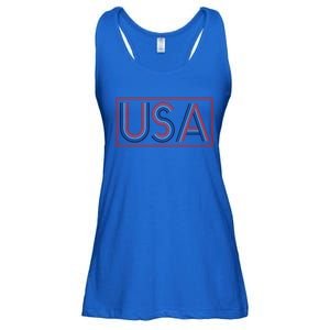 Americana Usa Great Gift Ladies Essential Flowy Tank