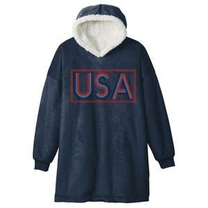 Americana Usa Great Gift Hooded Wearable Blanket