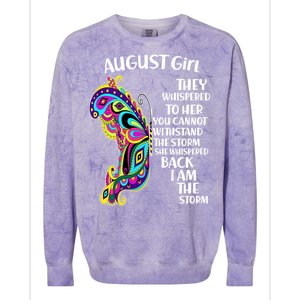 August Girl Paisley Butterfly Colorblast Crewneck Sweatshirt