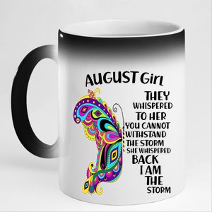 August Girl Paisley Butterfly 11oz Black Color Changing Mug