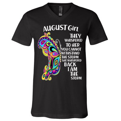 August Girl Paisley Butterfly V-Neck T-Shirt
