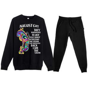 August Girl Paisley Butterfly Premium Crewneck Sweatsuit Set