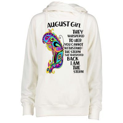 August Girl Paisley Butterfly Womens Funnel Neck Pullover Hood