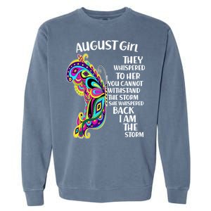 August Girl Paisley Butterfly Garment-Dyed Sweatshirt