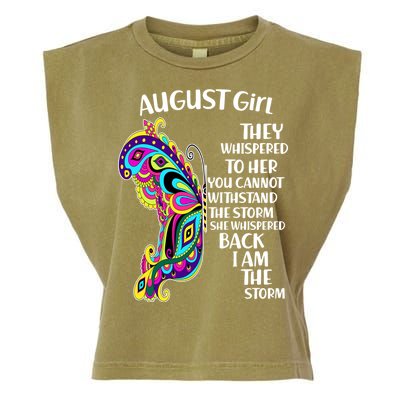 August Girl Paisley Butterfly Garment-Dyed Women's Muscle Tee