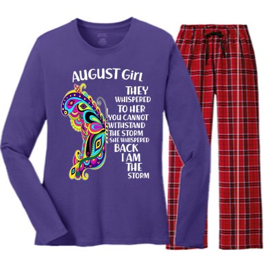 August Girl Paisley Butterfly Women's Long Sleeve Flannel Pajama Set 