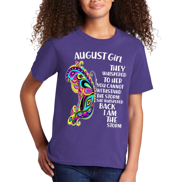 August Girl Paisley Butterfly Kids T-Shirt