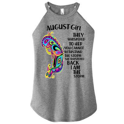 August Girl Paisley Butterfly Women’s Perfect Tri Rocker Tank