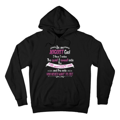 August Girl Sweet But Crazy Funny Birthday Hoodie