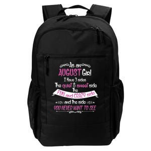 August Girl Sweet But Crazy Funny Birthday Daily Commute Backpack