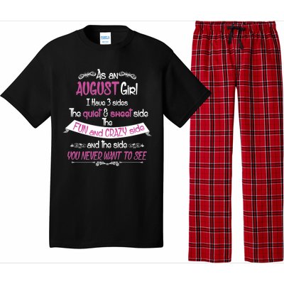 August Girl Sweet But Crazy Funny Birthday Pajama Set