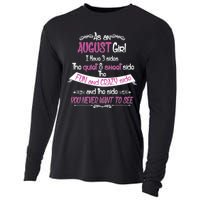 August Girl Sweet But Crazy Funny Birthday Cooling Performance Long Sleeve Crew