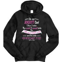 August Girl Sweet But Crazy Funny Birthday Tie Dye Hoodie