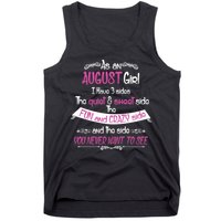 August Girl Sweet But Crazy Funny Birthday Tank Top