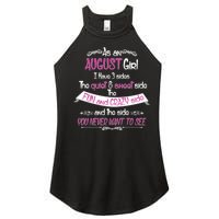 August Girl Sweet But Crazy Funny Birthday Women’s Perfect Tri Rocker Tank