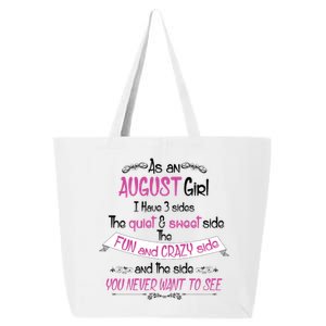 August Girl Sweet But Crazy Funny Birthday 25L Jumbo Tote