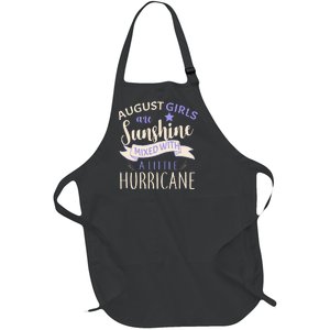 August Girls Are Sunshine Mixed With Hurricane Full-Length Apron With Pockets