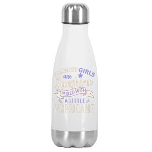 August Girls Are Sunshine Mixed With Hurricane Stainless Steel Insulated Water Bottle