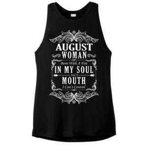 August Woman Funny Birthday Ladies PosiCharge Tri-Blend Wicking Tank