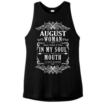 August Woman Funny Birthday Ladies PosiCharge Tri-Blend Wicking Tank