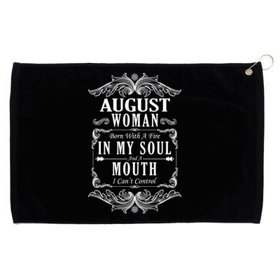 August Woman Funny Birthday Grommeted Golf Towel