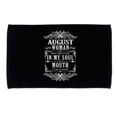 August Woman Funny Birthday Microfiber Hand Towel