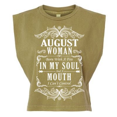 August Woman Funny Birthday Garment-Dyed Women's Muscle Tee