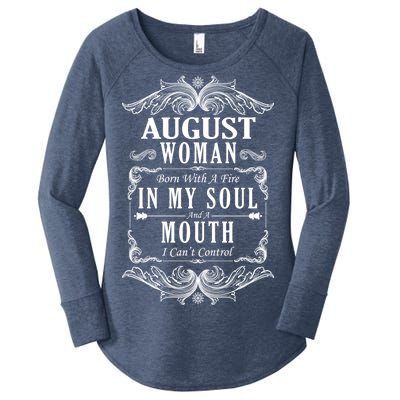 August Woman Funny Birthday Women's Perfect Tri Tunic Long Sleeve Shirt