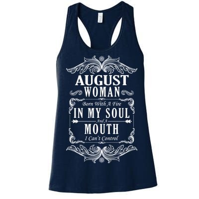 August Woman Funny Birthday Women's Racerback Tank