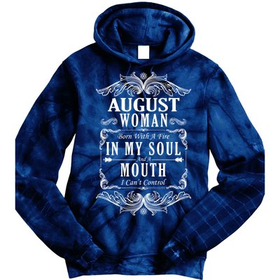 August Woman Funny Birthday Tie Dye Hoodie