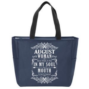 August Woman Funny Birthday Zip Tote Bag