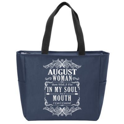 August Woman Funny Birthday Zip Tote Bag