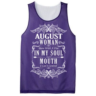 August Woman Funny Birthday Mesh Reversible Basketball Jersey Tank