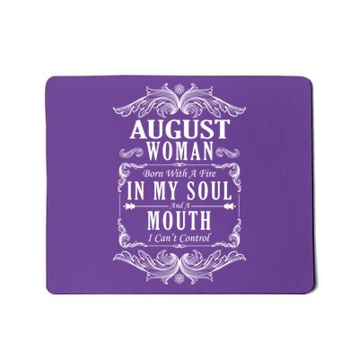 August Woman Funny Birthday Mousepad