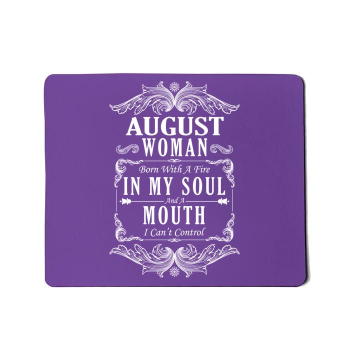 August Woman Funny Birthday Mousepad