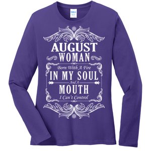 August Woman Funny Birthday Ladies Long Sleeve Shirt