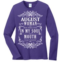 August Woman Funny Birthday Ladies Long Sleeve Shirt