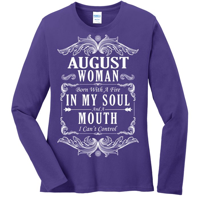 August Woman Funny Birthday Ladies Long Sleeve Shirt