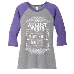 August Woman Funny Birthday Women's Tri-Blend 3/4-Sleeve Raglan Shirt