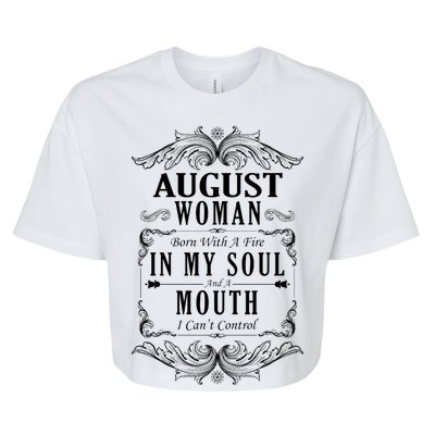 August Woman Funny Birthday Bella+Canvas Jersey Crop Tee