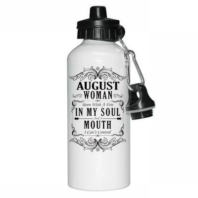 August Woman Funny Birthday Aluminum Water Bottle