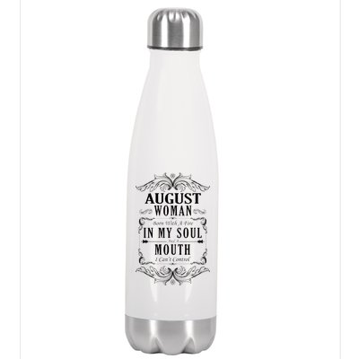 August Woman Funny Birthday Stainless Steel Insulated Water Bottle