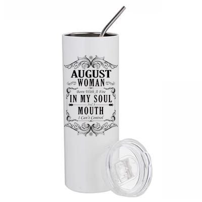 August Woman Funny Birthday Stainless Steel Tumbler