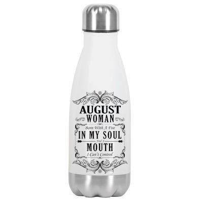 August Woman Funny Birthday Stainless Steel Insulated Water Bottle