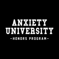 Anxiety University Honors Program Funny Mental Health Gifts Cropped Pullover Crew