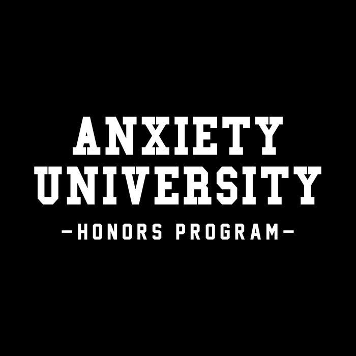 Anxiety University Honors Program Funny Mental Health Gifts Cropped Pullover Crew