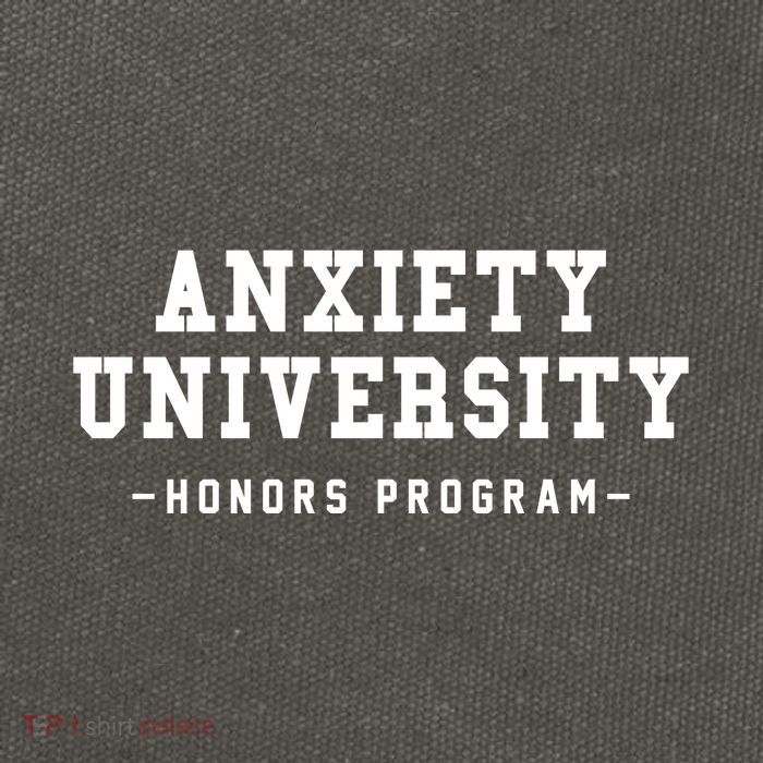 Anxiety University Honors Program Funny Mental Health Gifts Cotton Canvas Backpack