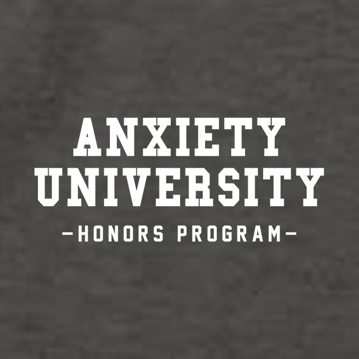 Anxiety University Honors Program Funny Mental Health Gifts Vector Backpack
