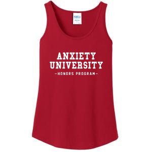 Anxiety University Honors Program Funny Mental Health Gifts Ladies Essential Tank